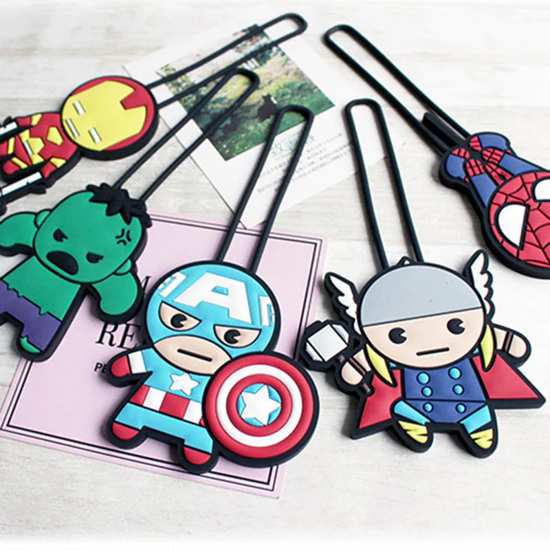Travel Accessories Cartoon Silica Gel Iron man Luggage Tag Women Portable Label Suitcase ID Address Holder Baggage Boarding