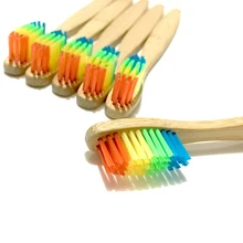 2 шт./компл. самые дешевые красочные Щетины экологически чистые путешествия дома отель руководство зубные щетки для взрослых бамбуковая зубная щетка