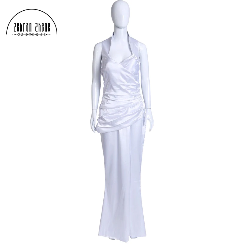 

New Arrival Final Fantasy XV Lunafreya Dress Cosplay Costumes FF15 Women White Party Evening Dress For Halloween Custom Made
