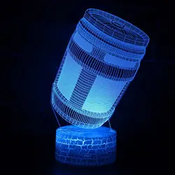 3D светодио дный светодиодная лампа 7 цветов сенсорный переключатель настольный свет лава лампа Акриловая Иллюзия комната атмосфера