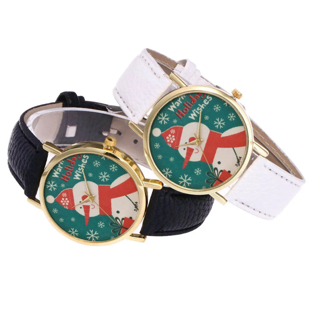 

Christmas Fashion Lady Quartz Hook Buckle Glass Mirror Watch Leather Band Strap Christmas Present 2018 New Fashion Gift