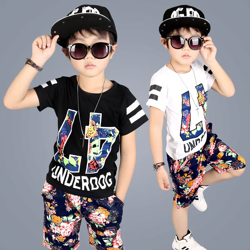 2017 Latest Kids Boys Clothes Set Character Pattern Organic Cotton