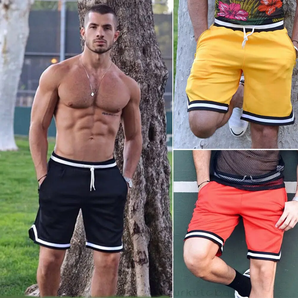 

Men's Summer Casual Stripe Shorts Gym Sport Jogging Beach Swim Surfing Beachwear Shorts
