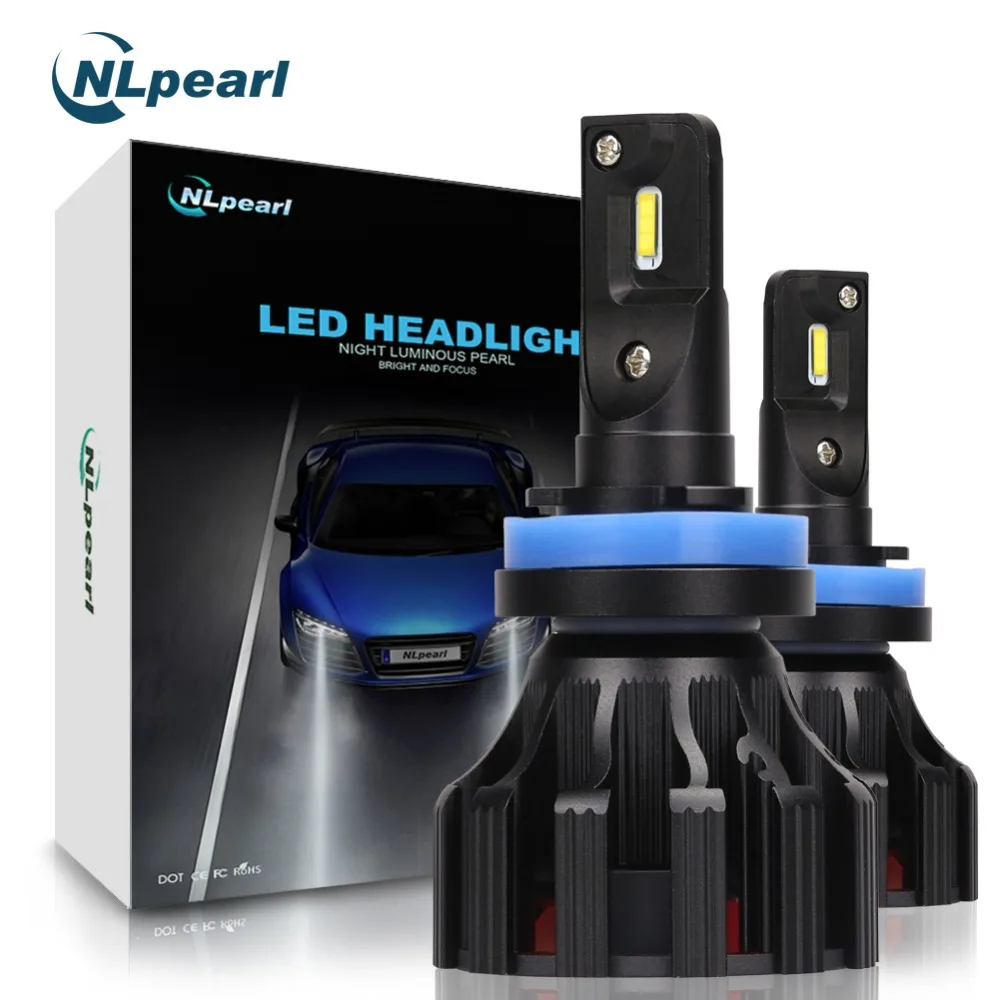 

NLpearl Spot Led Lamp H11 2 Pcs 16000lm 60W CSP 12V 6500K H4 H7 H1 H3 9012 9005 9006 Auto Car Lights Fog H11 Led Bulb Canbus
