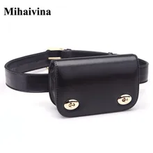 Mihaivina, Новая модная женская кожаная сумка на ремне, Женские поясные сумки, женская сумка для телефона, маленькая поясная сумка