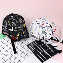Пользовательские граффити бейсболка бейсбольная кепка s черно-белая Лоскутная Мужская и Женская Хип-хоп кепка модная повседневная шляпа Лидер продаж