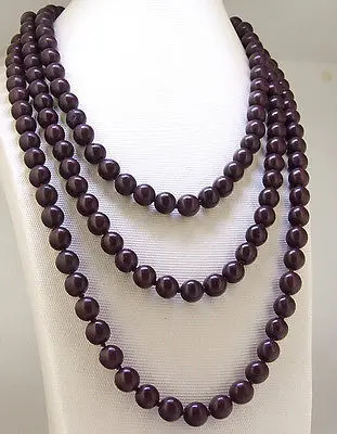 

DD Wholesale FREE SHIPPING >>> Lariat Dark Coffee Turquoise Necklace 8mm turquoise Bead 50"Fashion New