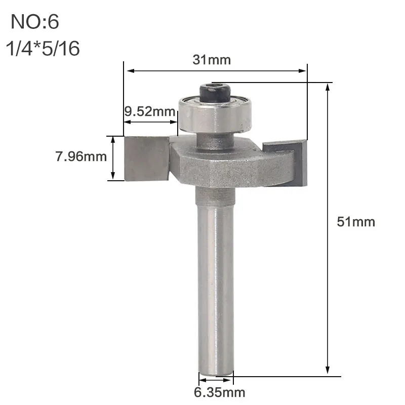 1/" 1/2 конических фрез высокое качество «Т» Тип печенья совместных слот резак соединять/долбежные фрезы Резак работы по дереву - Длина режущей кромки: NO6