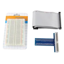 Raspberry Pi Model B+ T Cobbler, Expansion DIY Kit (40P Cable + Breadboard + GPIO Expansion Board)