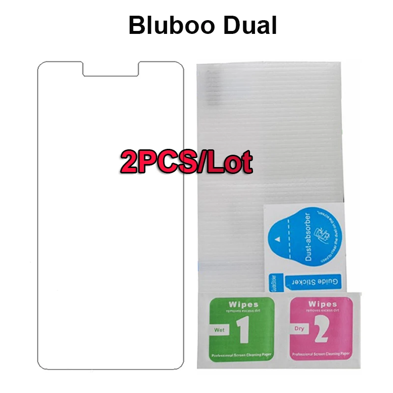 

2PCS Bluboo Dual Tempered Glass Explosion-Proof Ultra-thin Front LCD Screen Protector Phone Film for Bluboo Dual 5.5 Case Cover
