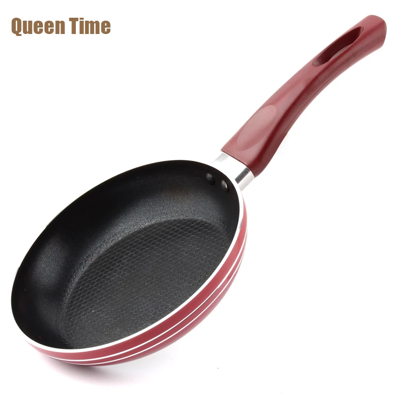 QueenTime 7 Inch Italian Round Frying Pan Fried Egg Pan Aluminum Non