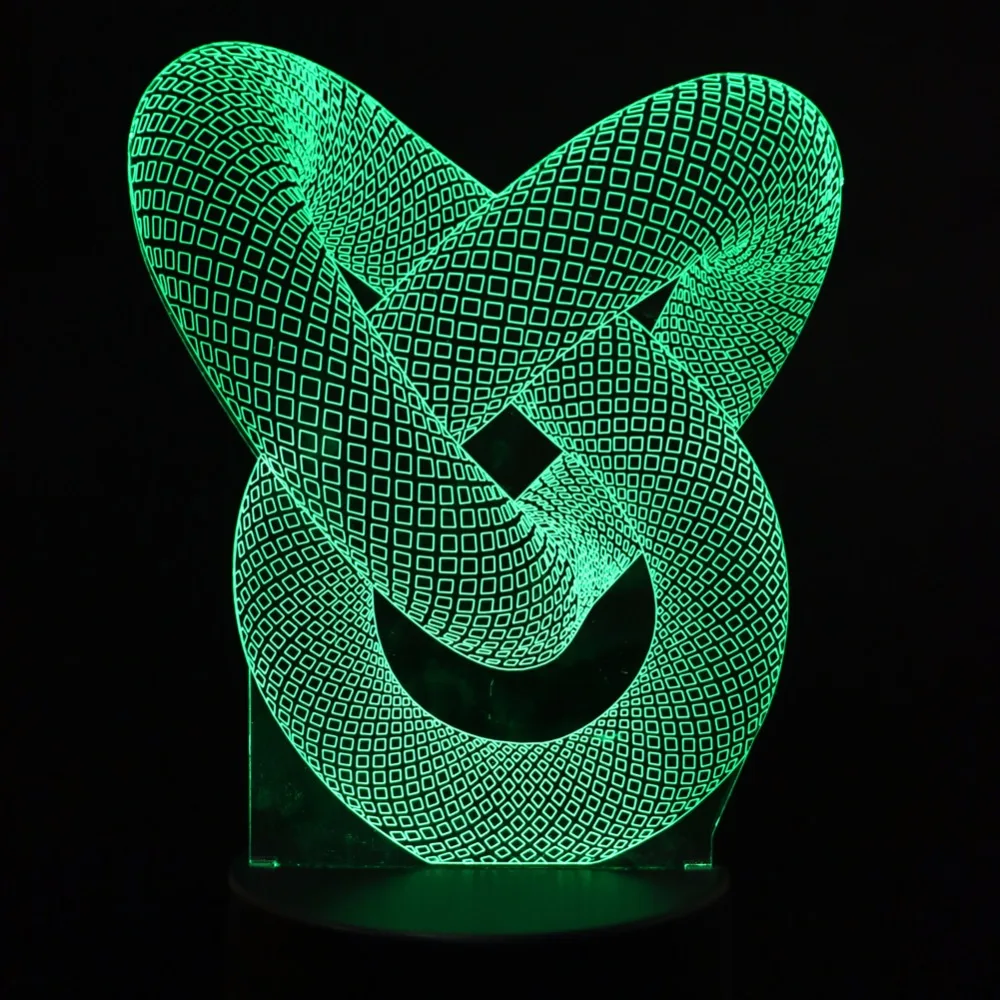 Creativo 3D ilusión lámpara LED noche luz 3D gráficos abstractos acrílico lamparas ambiente lámpara Novedad en iluminación hogar decorar