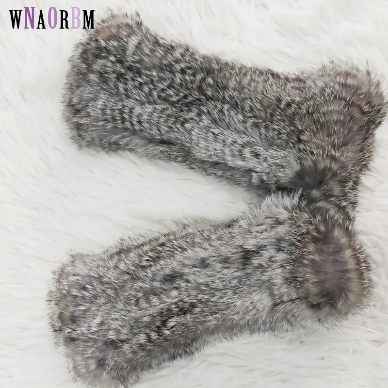 Новые перчатки из натурального кроличьего меха, Хорошие эластичные женские вязаные перчатки из натурального кроличьего меха, женские перчатки