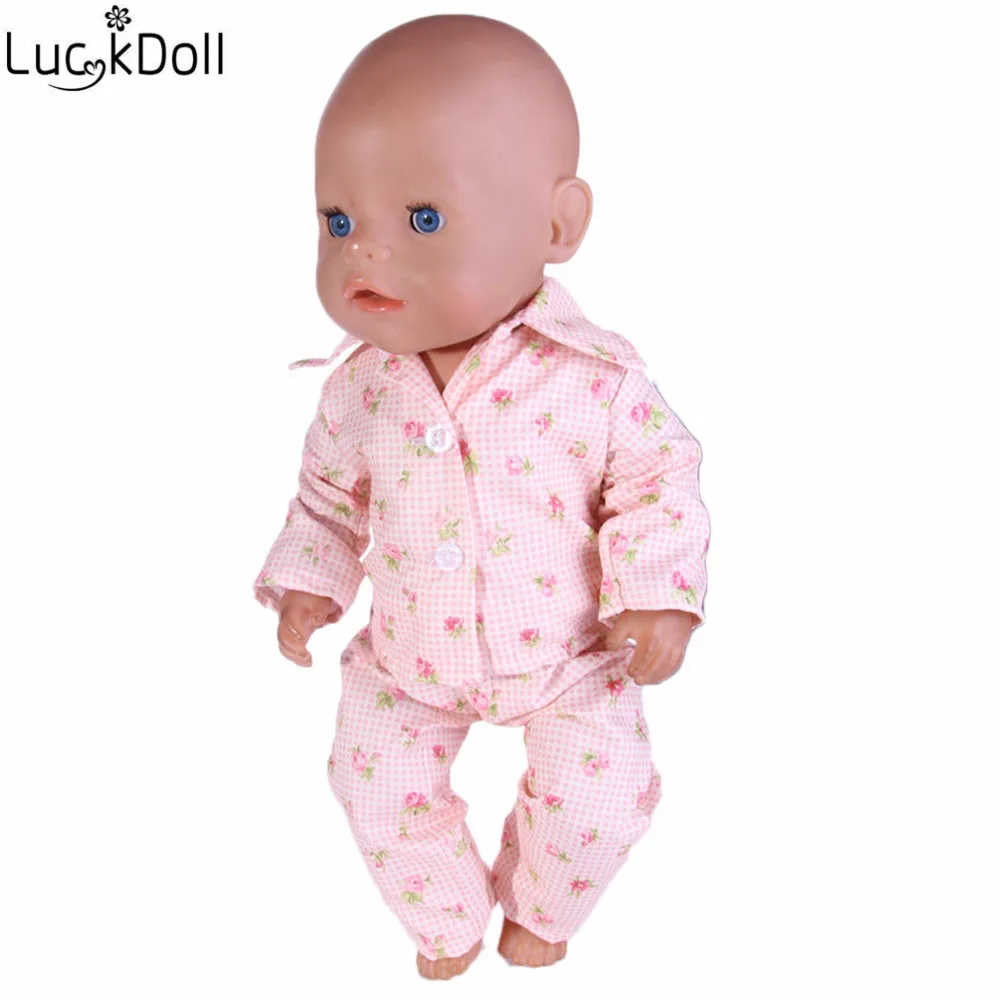 Luckydoll 15 шт. новая одежда куклы пижамы подходит 18 дюймов Американский 43 см BabyDoll аксессуары игрушки Детские лучшие рождественские подарки