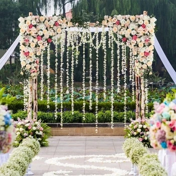 Pink Artifical Peony Roses With Grass Green Wedding Flower Backdrop Elegant Wedding Flower Wall Arch Door Party Decoration Buy At The Price Of 323 96 In Aliexpress Com Imall Com