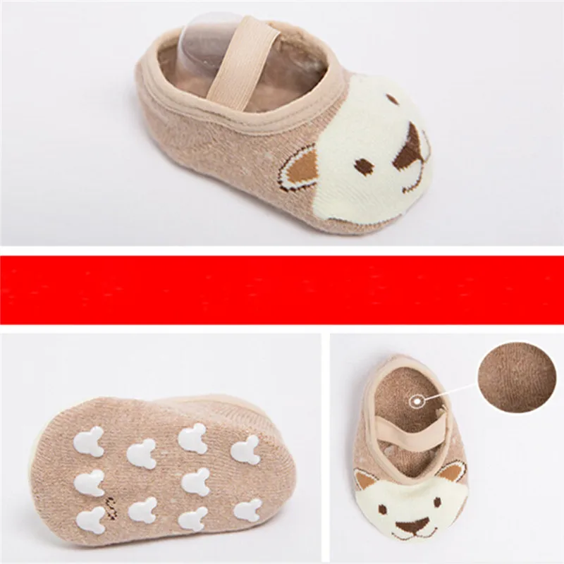 PUDCOCO 1Pairs Toddler Sock Shoe Soft Baby Non-Skid Slipper Anti-Slip Infant Girl Boy