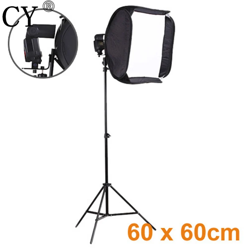 

CY Pro High Quality Photography Studio Kits 24"/60cm Easy Portable Softbox for Speedlite with Light Stand Photo Studio Kit