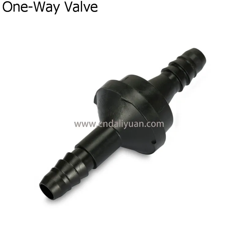 ID8 black one-way valve non-return valve plastic one way air pump vacuum check check valve For car 2pcs a lot
