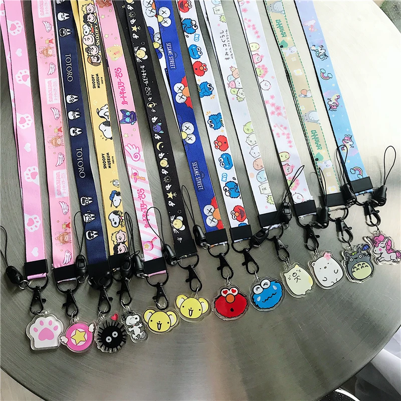 

WTSZKL Nylon Cute Cell Phone Mobile Chain Straps Keychain Charm Cords DIY Rope Cartoon Lanyard for Keys Phone Strap