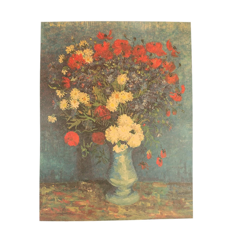 

Van Gogh Oil Painting Works Sunflower Apricot Abstract Canvas Art Print Poster Picture Wall House Decoration Murals