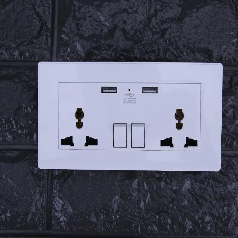2.1A настенная розетка двойной USB порты и адаптеры розетки панели универсальный разъем