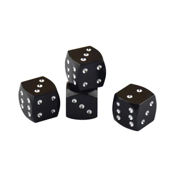 

4 Pieces Dice Dust Valve Caps Novelty Fun Retro Auto Car-styling