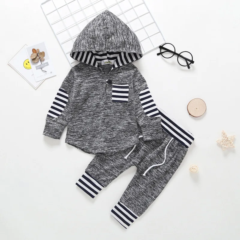 

Infant Baby Boy Girl Clothes Fashion Long Sleeve Hoodie Sweatshirt Newborn Tops+Pants Christmas set 0-3 6 12 18 24 Months