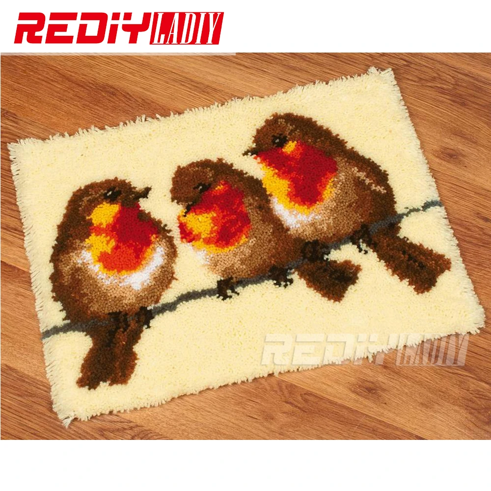 Buy Hot Latch Hook Rug Kits DIY Needlework Unfinished Crocheting Rug Yarn