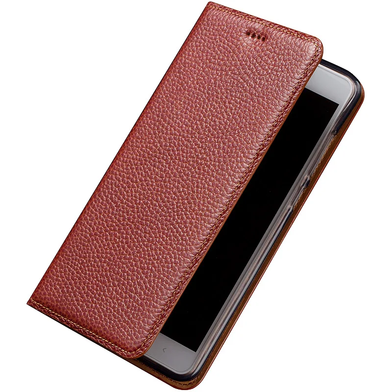 7 Color Natural Genuine Leather Magnet Stand Flip Cover For ZTE Nubia M2 ZTE M2 Lite