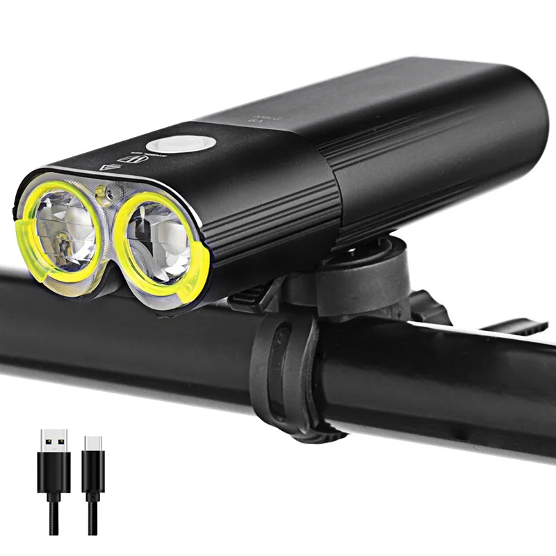 

Bike Light Professional 1600 LM LED Bicycle Light Waterproof USB Rechargeable Headlight Lamp Cycling Flashlight D0276