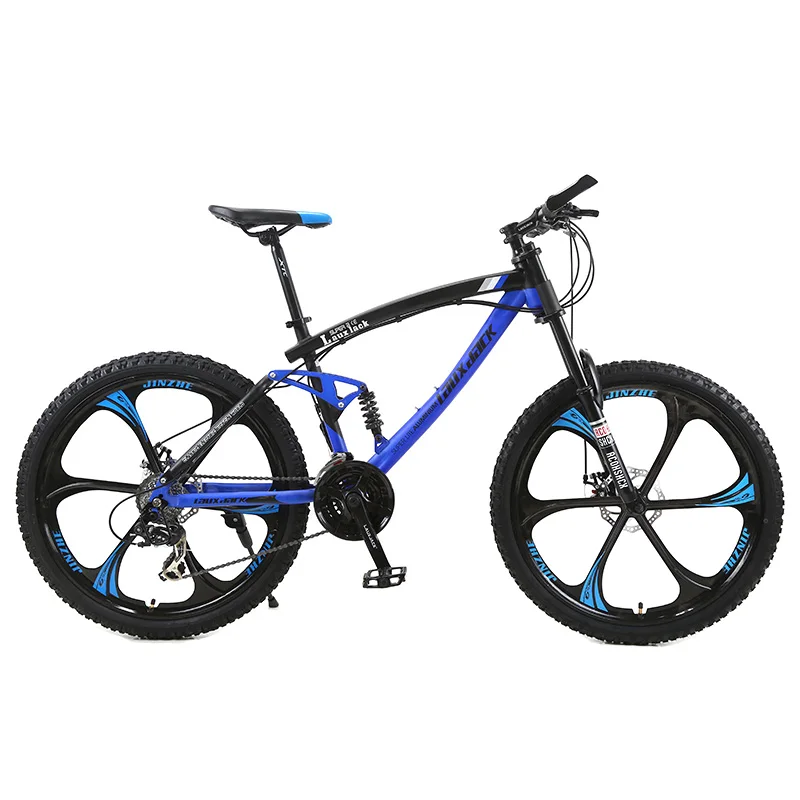 LAUXJACK Mountain Bike Steel Frame Full Suspension Frame Mechanical Disc Brake 24 Speed Shimano 26\ LAUXJACK Mountain Bike Steel Frame Full Suspension Frame Mechanical Disc Brake 24 Speed Shimano 26\