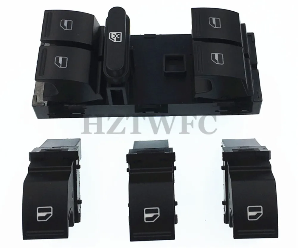 

New Window Switch Button SET For VW Jetta Golf MK5 MK6 Touran Tiguan Caddy Passat B6 B7 CC Golf Plus Seat 1K4959857B 1F0959855