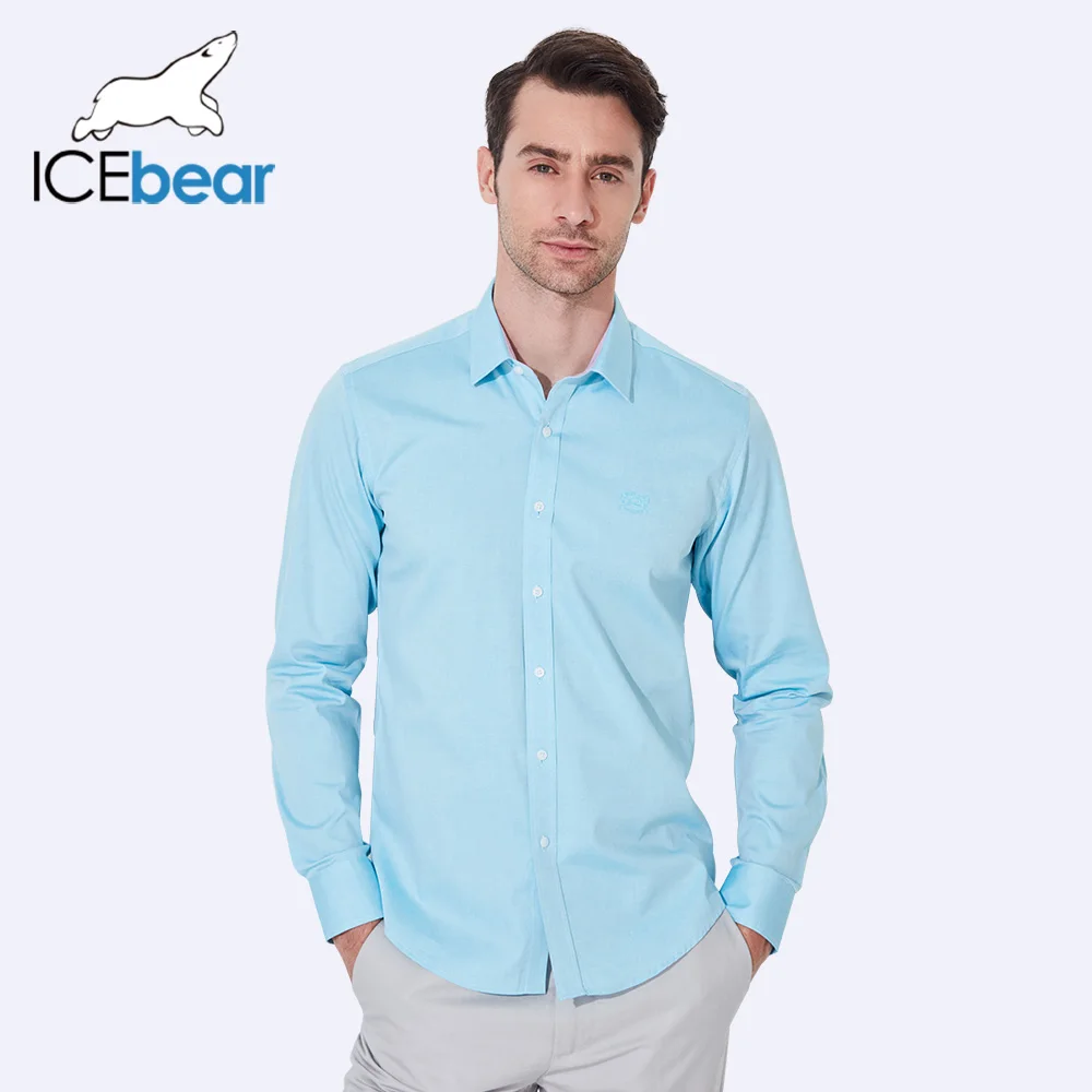 ICEbear 2017 Spring summer Men Shirts Business Long Sleeve