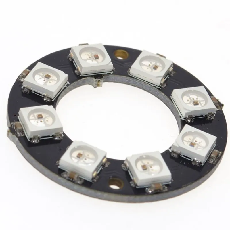 Фото Кольцесветодиодный Светодиодная лампа RGB, 8 бит, s WS2812 5050 RGB, светодиодная кольцевая лампа со встроенными драйверами №2