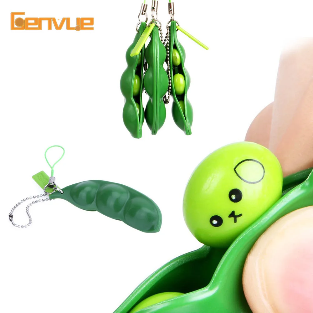 

Squishy Beans Joke Antistress Novelty Gag Toy Decor Antistress Fun Stress Relief Toy Squeeze Charms Gadgets Pendant For Kids