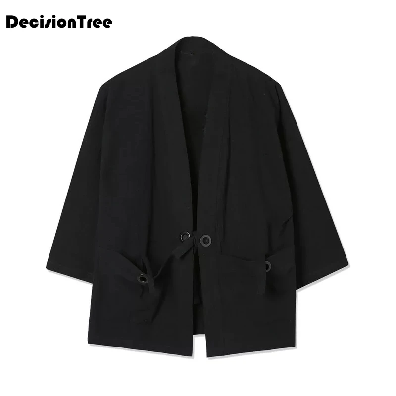 2019 new japanese kimono cardigan men wave print long kimono cardigan