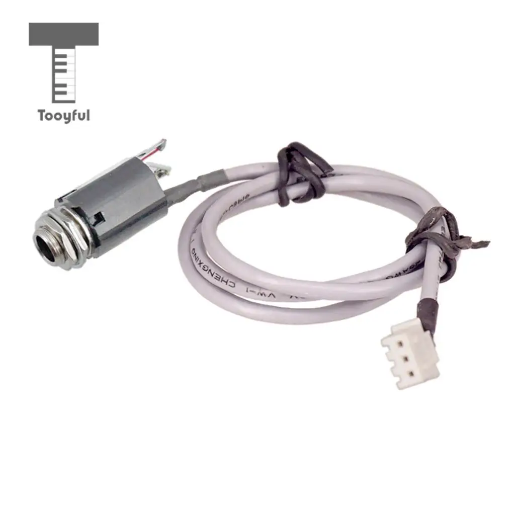 Tooyful Acoustic Guitar Pickup EQ Preamp Cable with 6.35mm Endpin Output Jack 3 Pin Plug