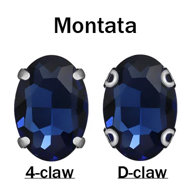 Мульти размер D коготь четыре когти кристаллы Стекло Стразы для шитья Srass не исправление стразы дизайн одежды Стразы для одежды - Цвет: montana