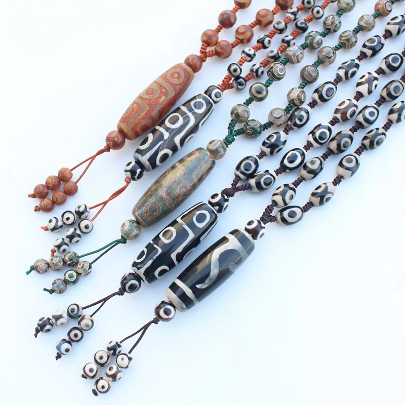 Ручная mand Tibet ожерелье с агатом, 2"-30" Long, 5 стилей