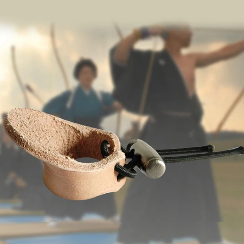 Buy Bow Arrow Archery Leather Finger Protective Ring