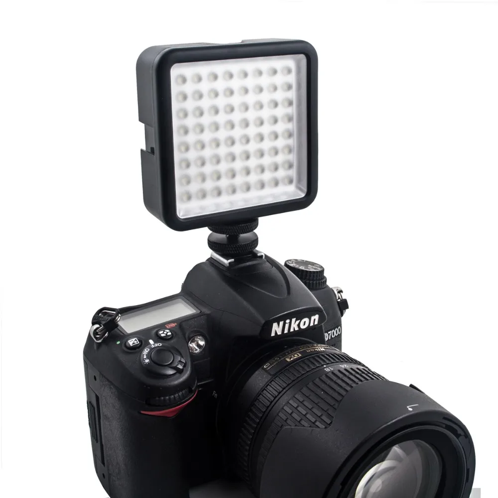 LED64 64 LED 6000K видео свет для цифровой зеркальной камеры видеорегистратор Мини DVR как