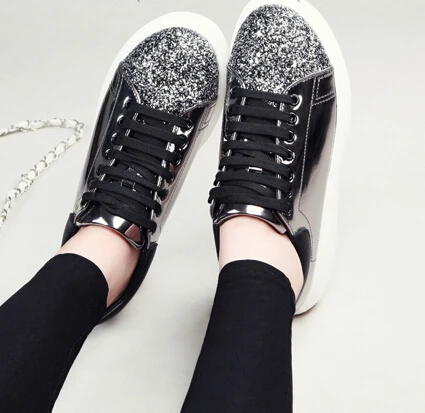 

Sequnis Round Toe Casual Shoes 2016 Spring And Autumn Flats Single Shoes Female Platform Shoes Lacing-Up Chaussure Femme