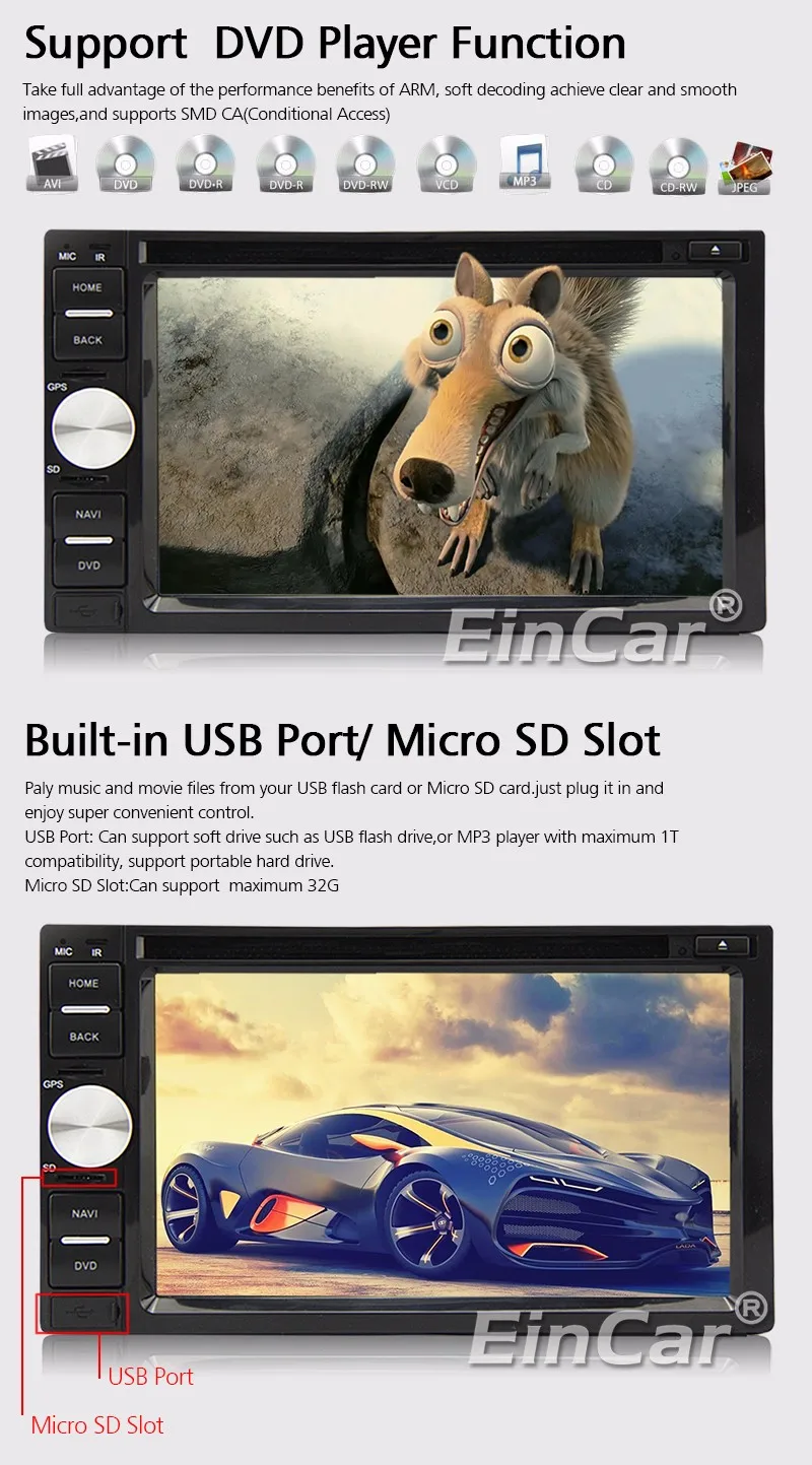 Sale 2din Android 5.1.1 Car DVD player GPS+Wifi+Bluetooth+Radio+Quad Core+Capacitive Touch Screen+car pc+aduio+Steering wheel control 29