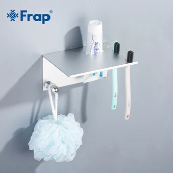 

Frap Multi-function Bathroom Shelves Toothpaste Toothbrush Storage Rack Single Tier Storage Bathroom Soap Shampoo Shelves Y18075