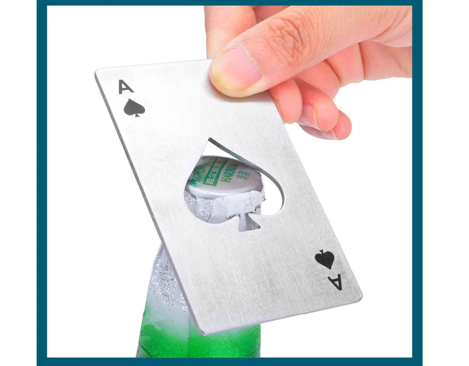 Новые стильные горячие продажи 1 шт. покерные игровые карты Ace of Spades Бар Инструмент газировка, пиво, бутылка открывалка в подарок