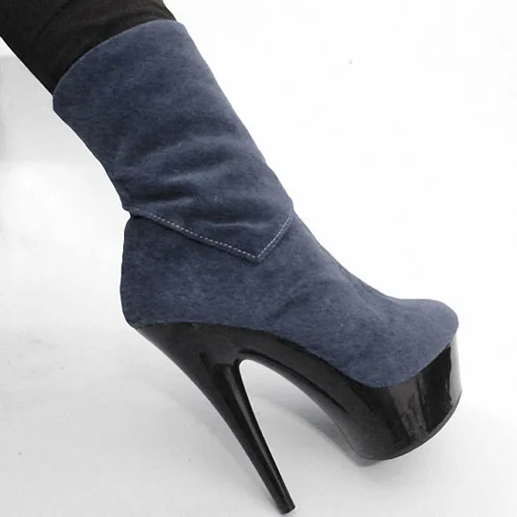 Новая коллекция 6 цветов пикантные 15 см ультра ботинки на тонком высоком каблуке Большие Размеры мягкие кожаные ботильоны для Для женщин - Цвет: 05