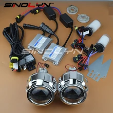 SINOLYN 2.5 inches HID Bi xenon Headlight Projector Lens LHD/ RHD Full Retrofit Car Styling Kit Lenses H4 H7 4300K 6000K 8000K
