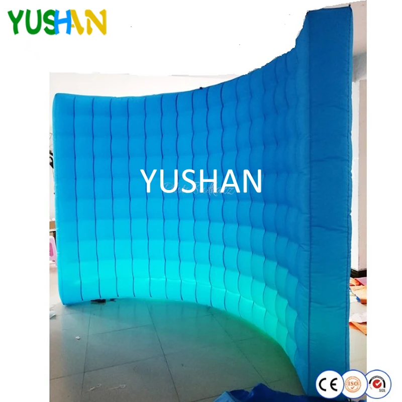

10ft Whole Blue LED Inflatable Photo booth Wall Backdrop with 1pc LED Strip and Inner Air Blower LED Wall backdrop For Parties