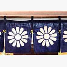 Принимаются индивидуальные заявки) Корея/Япония/Китай суши Ресторан Кухня Висячие 6 комбинированные льняные занавески-подсолнухи(210x40 см