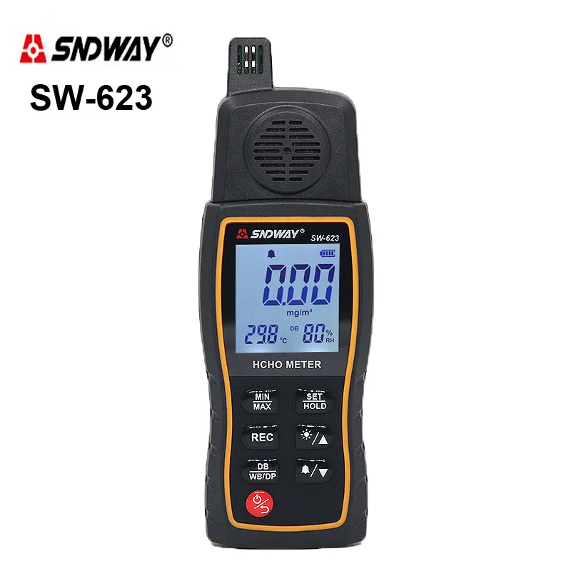 SNDWAY SW623 Digital Formaldehyde Detector Meter Formaldehyde Air Quality Tester Sensor 0-2.50mg/m3